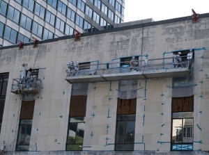 Take extra care when working with scaffolding 