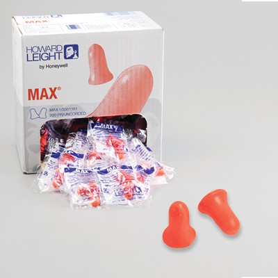  MAX® Pre-Shaped Uncorded NRR 33 Disposable Ear Plugs, 200 Pair