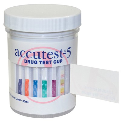  5-Panel Combination Drug Cup Test Kits, 24/Case