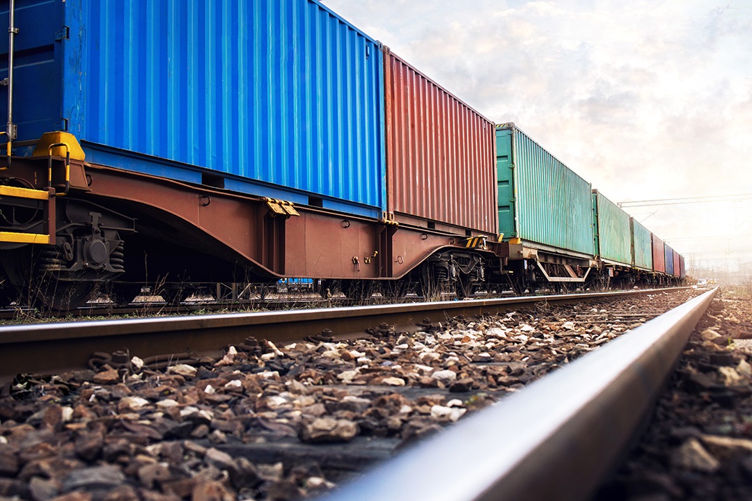 Image of a rail car on tracks