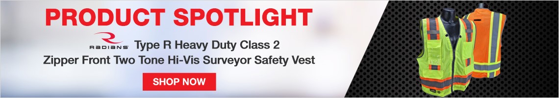 Product Spotlight! Radians Type R Heavy Duty Class 2  Zipper Front Two Tone Hi-Vis Surveyor Safety Vest
