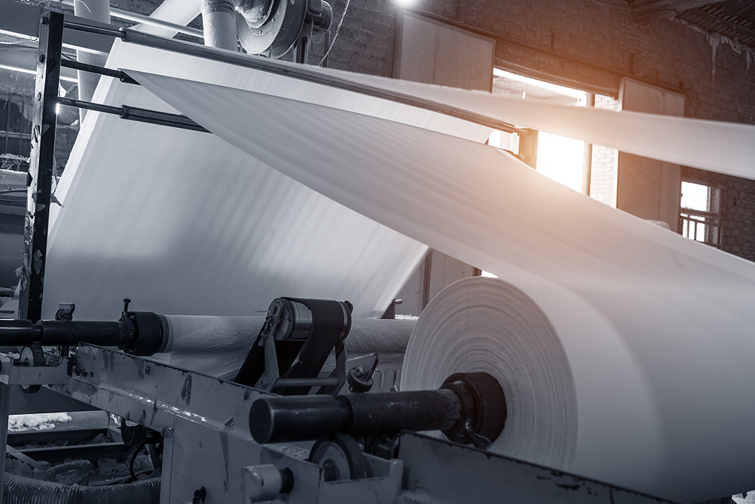 Image of Paper being wound on a spindle