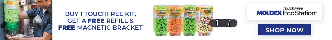 Moldex TouchFree EcoStation™. Buy 1 Touchfree Kit, get a free refill and free magnetic bracket! Click here to shop now!