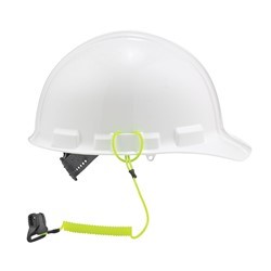 Ergodyne® Squids® 3158 Hi-Vis 2 lb. Coil Hard Hat Lanyard